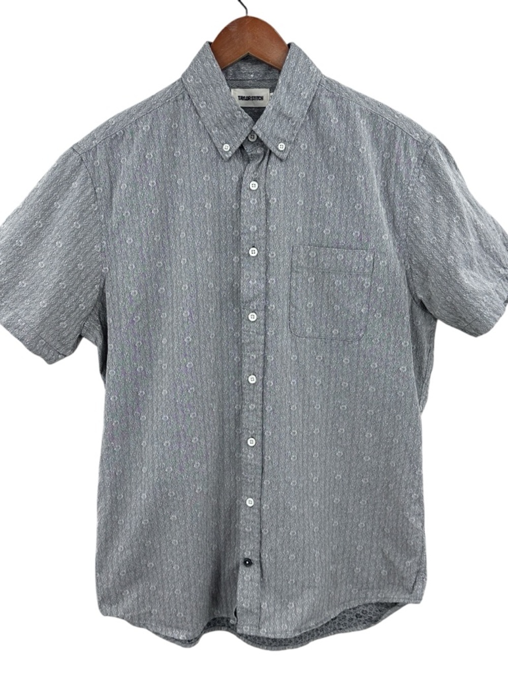 TAYLOR STITCH Shirt The Jack Ash Floral Organic Cotton Gray